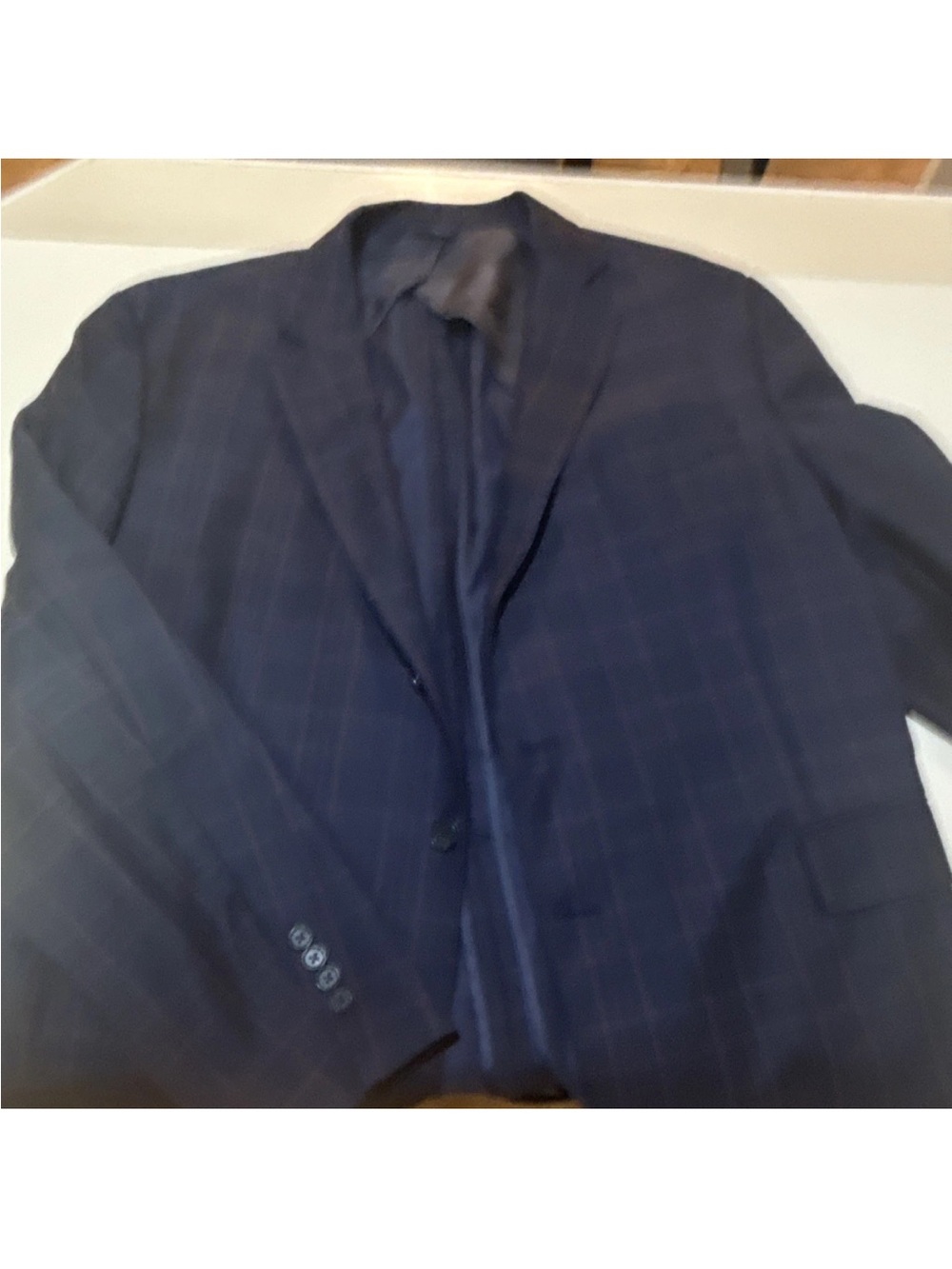 Brooks Brothers Dark Navy Plaid Sport Coat